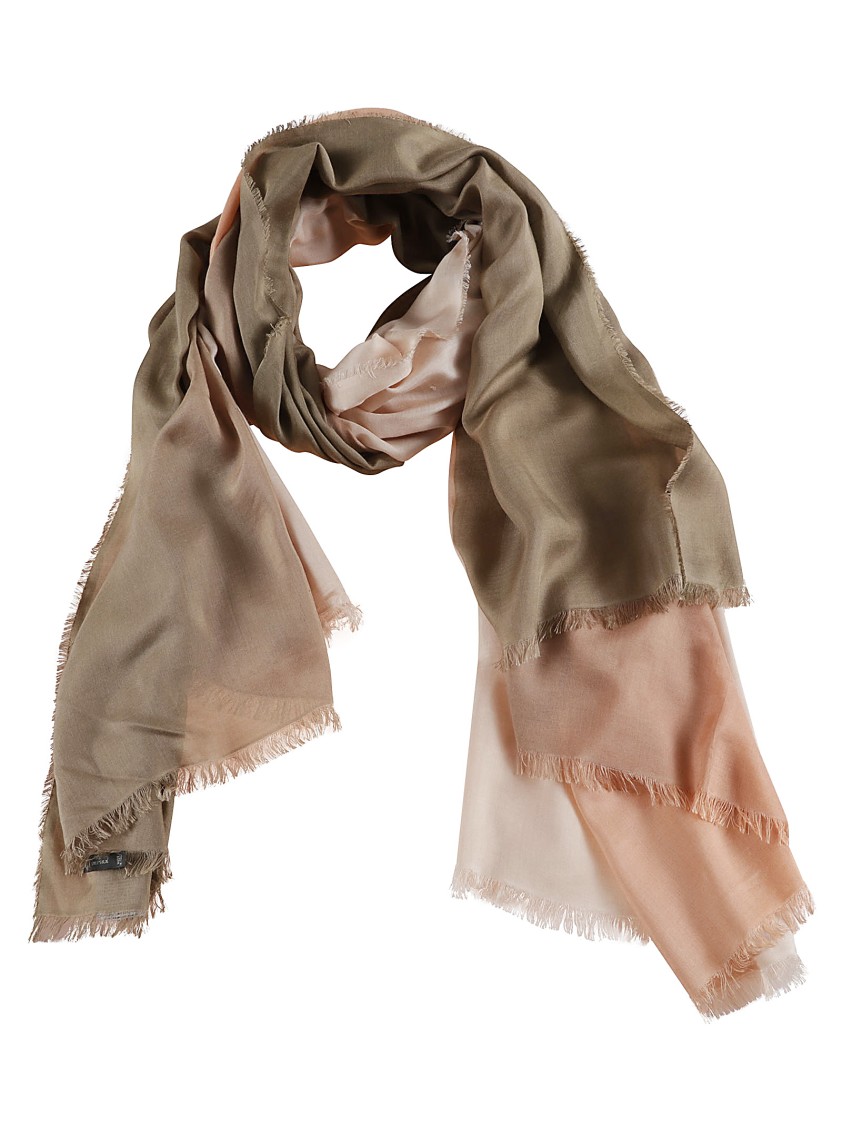 Faliero Sarti Shaded Beige Silk Stole In Neutral