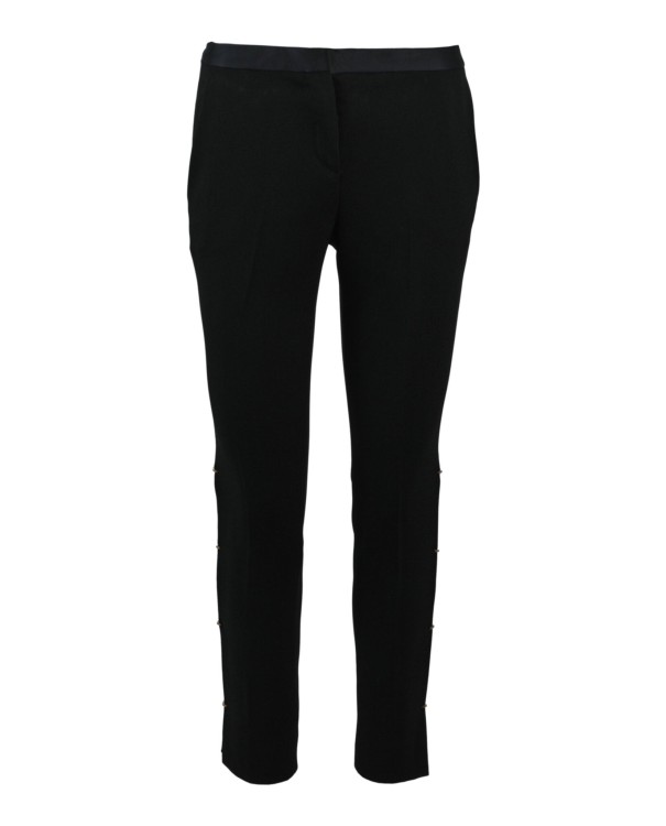 パンツ VERSACE Cut-out pants Black  10180211A12258 Versace Cut-Out Pants Skinny in Black | THE LIST