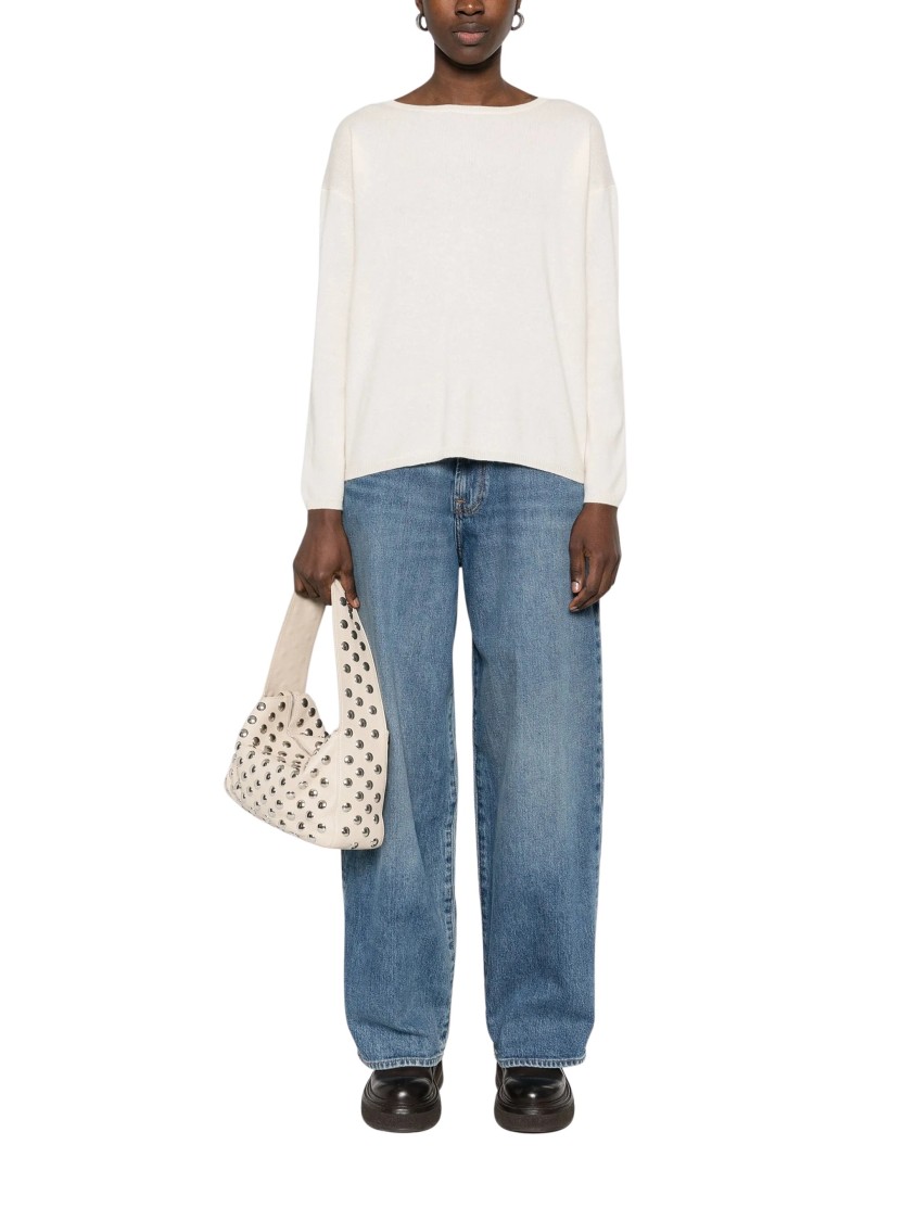 Shop 7 For All Mankind Baggy Light Blue Denim Jeans With High Waist