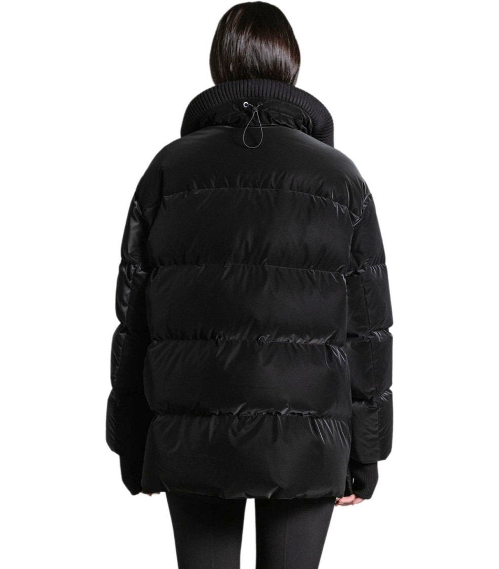 Duno Glossy Black Down Jacket In Black
