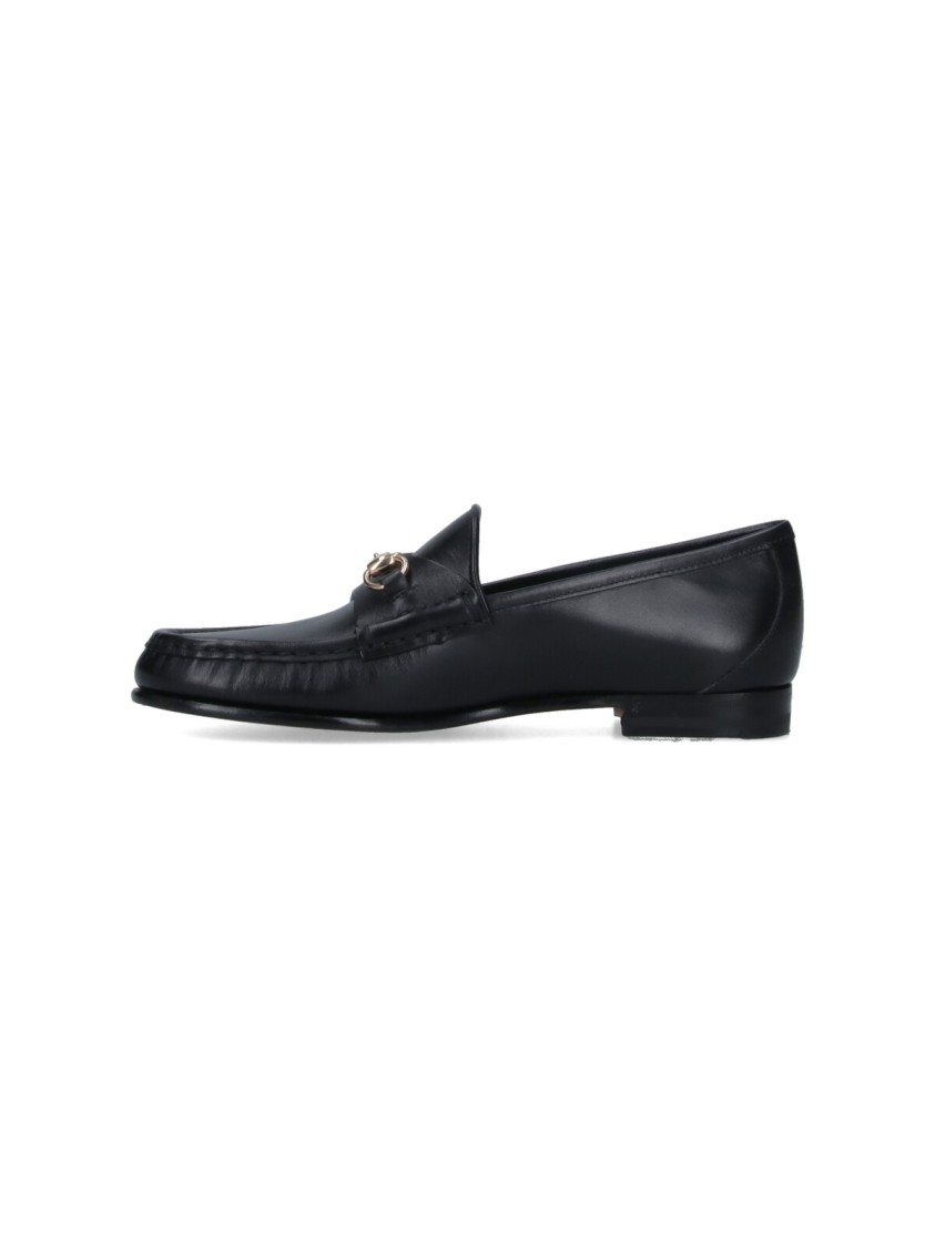 Gucci Horsebit 1953 Leather Loafers With Gold-tone Hardware In Black