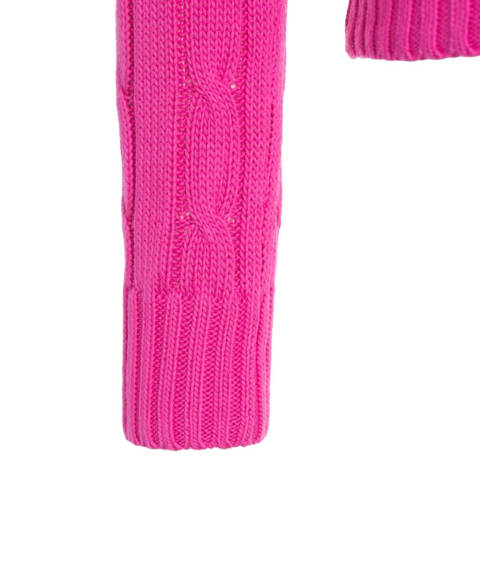 Polo Ralph Lauren Cable-knit Cotton Crewneck Sweater In Pink