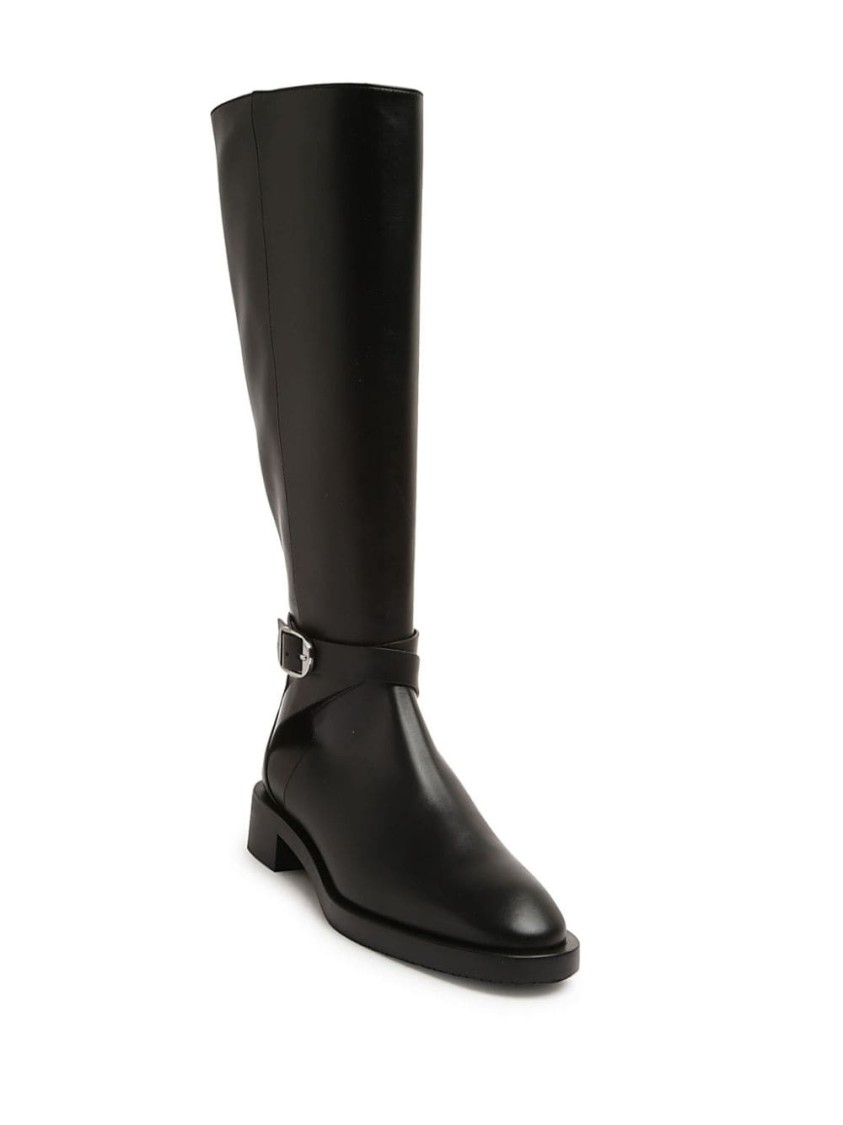 Shop Stuart Weitzman Black Leather Boots