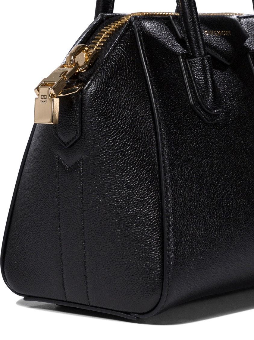 Givenchy Structured Mini Handbag In Full Grain Leather In Black
