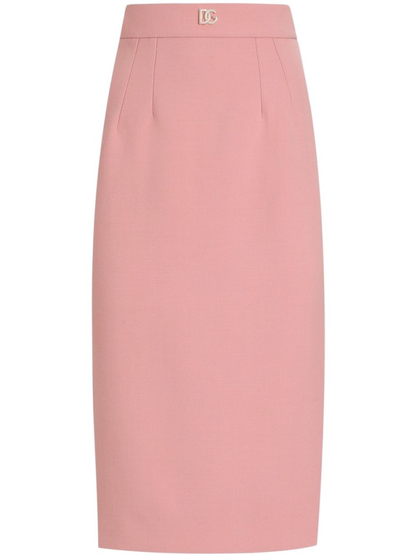 Dolce & Gabbana Midi Pencil Skirt In Pink