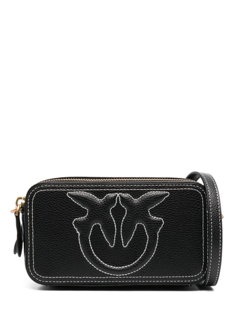 Pinko Calf Leather Handbag With Gold-tone Hardware