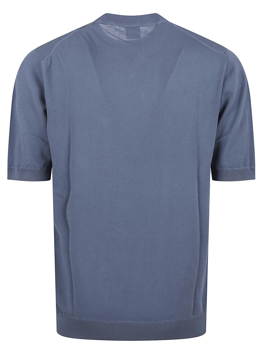 Eleventy Short-sleeved Crew Neck Sweater With Textured Finish