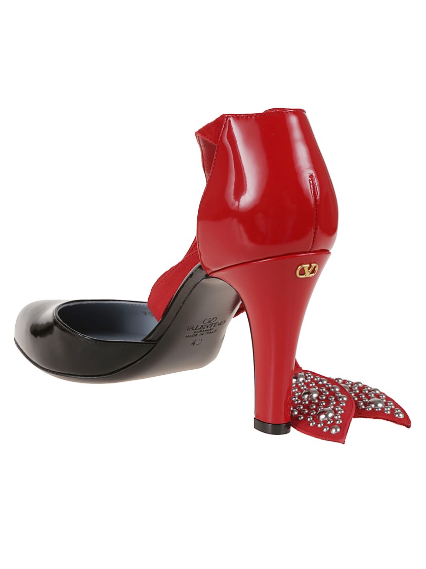 Shop Valentino Garavani Ankle Strap Pumps With Leaf Motif