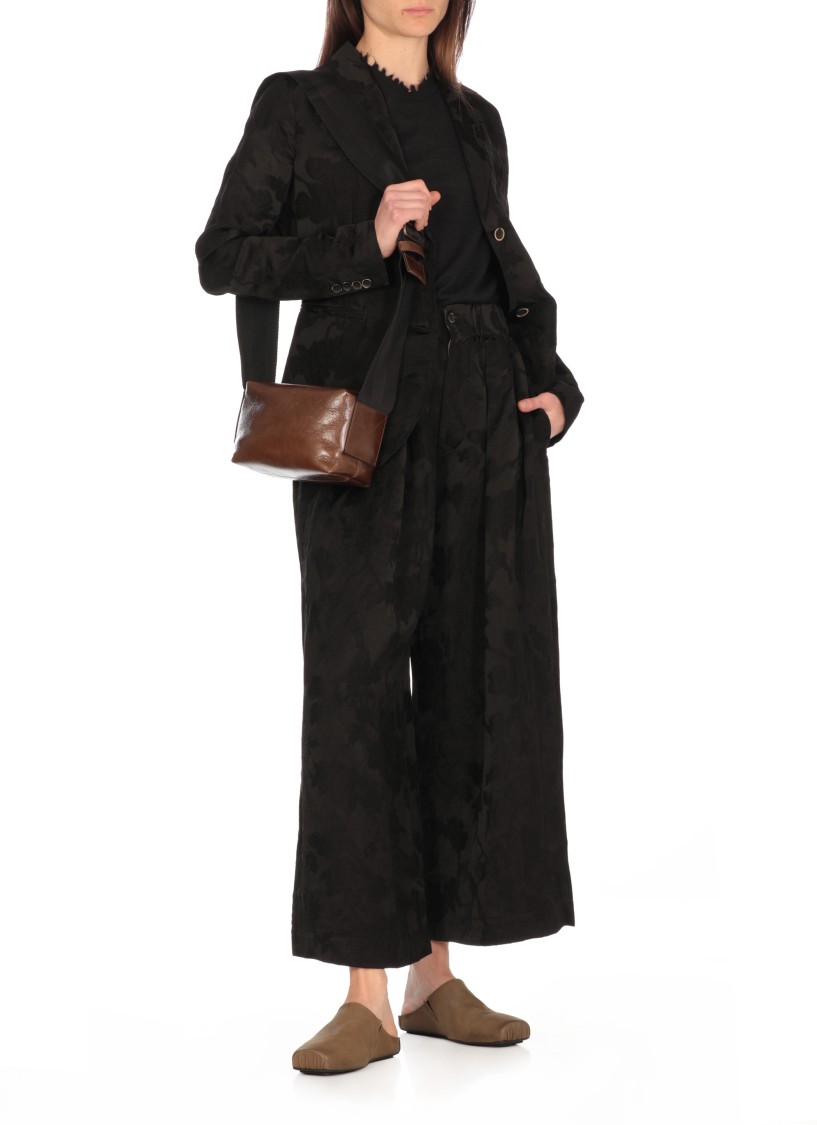 Uma Wang Black Cashmere Top With Ripped Details In Black
