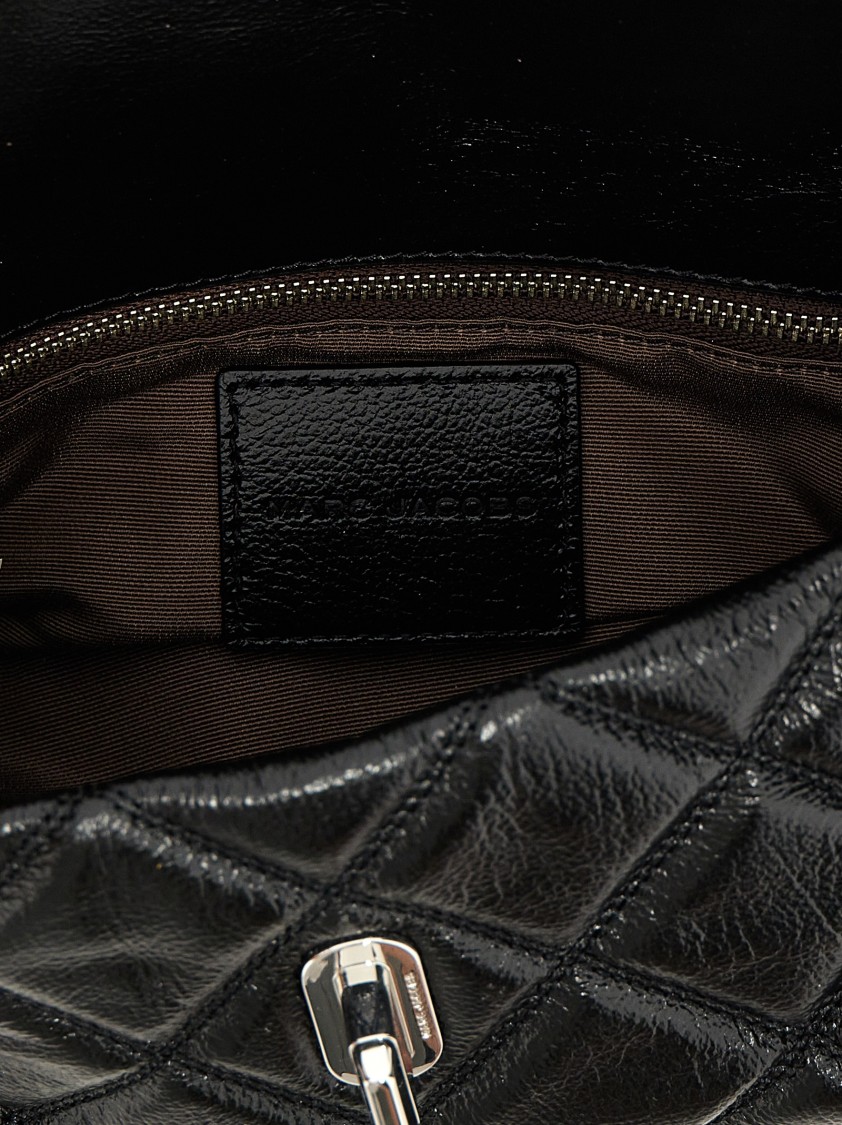 Marc Jacobs The Dual Mini Leather Shoulder Bag In Black