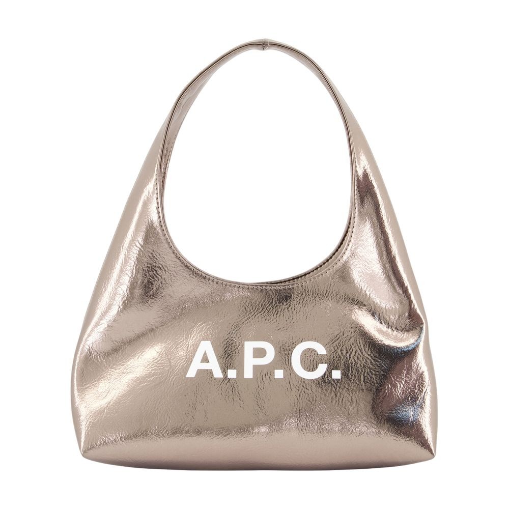 Apc Metallic Top-handle Shoulder Bag In Neutral