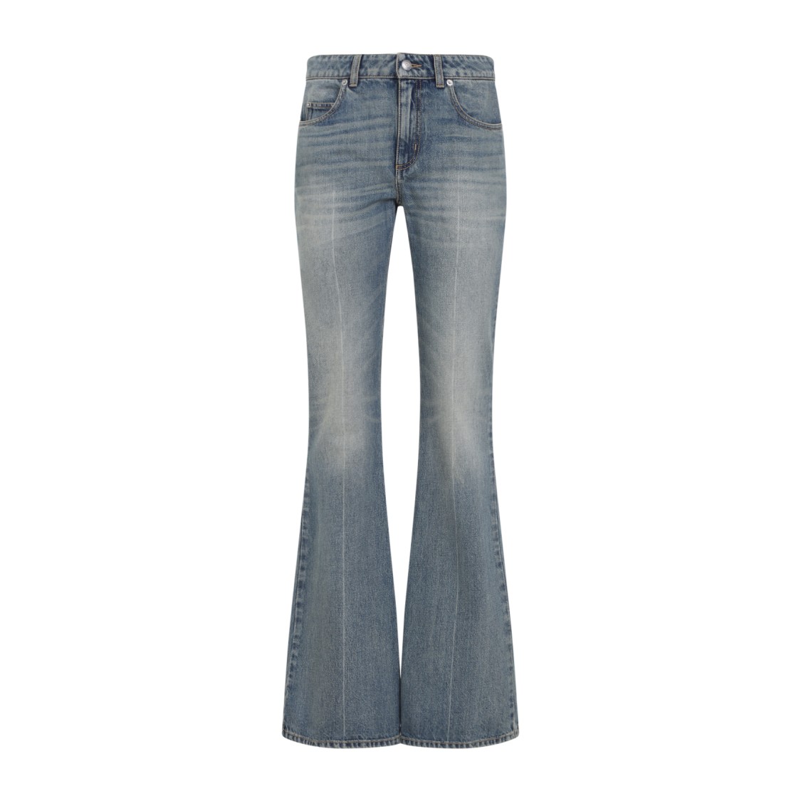 Alexander Mcqueen Flared High-waisted Jeans With Vintage Appeal In Grey