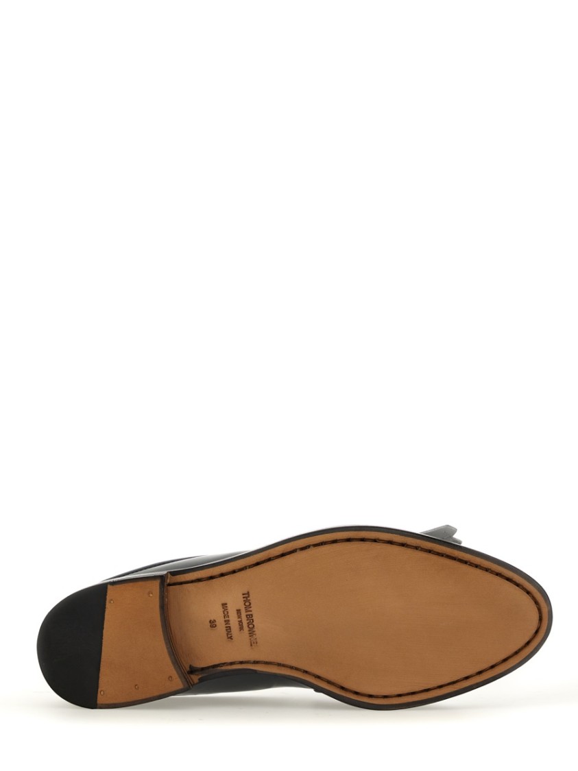 Thom Browne Varsity Penny Loafer With 2 Cm Heel In Black