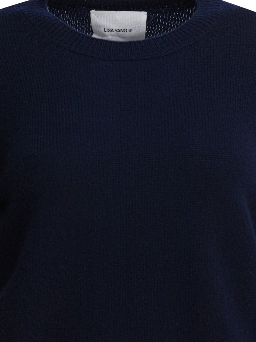 Lisa Yang Deep Blue Cashmere Sweater In Blue