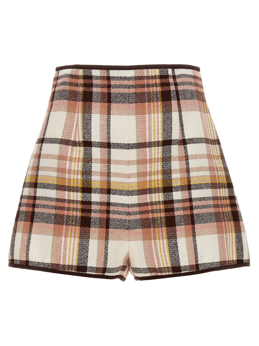 Zimmermann 'matchmaker Check Dance' Shorts In Neutral
