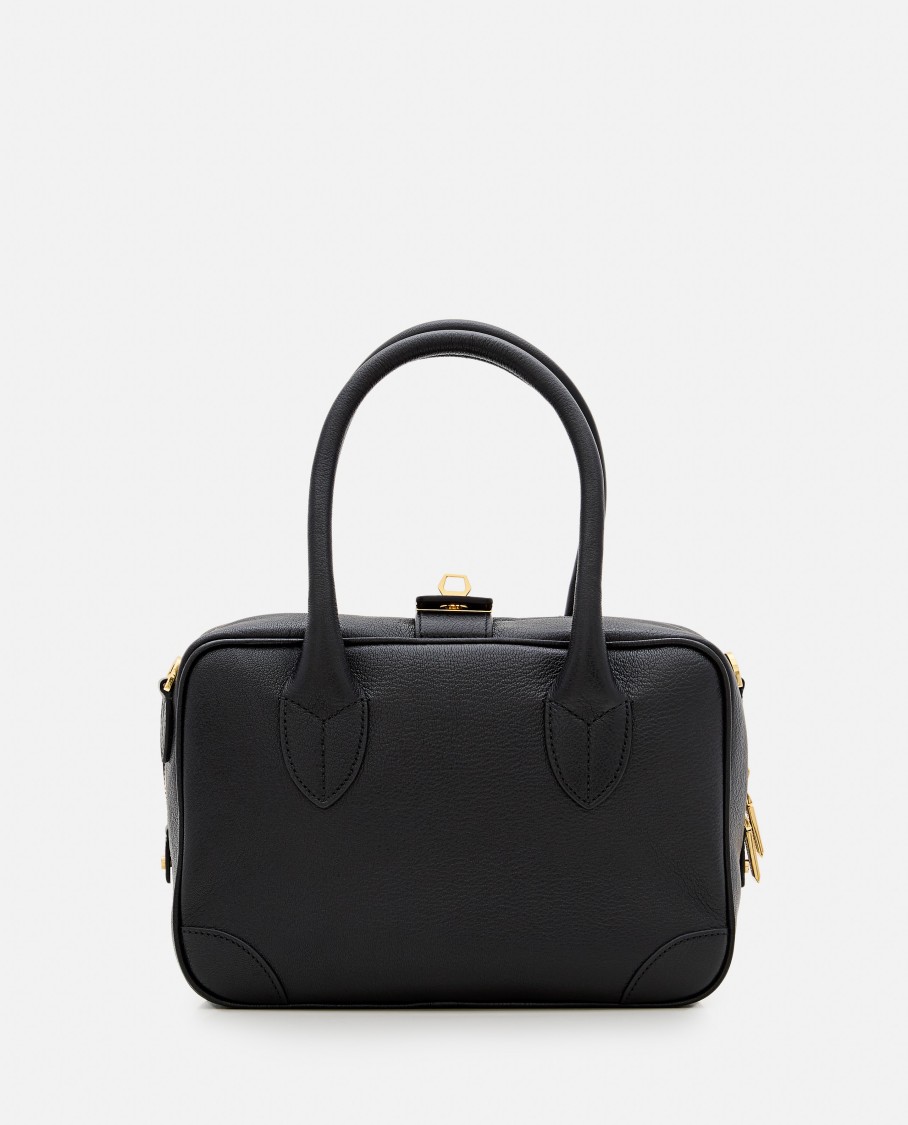 Golden Goose Vita Leather Handbag In Black