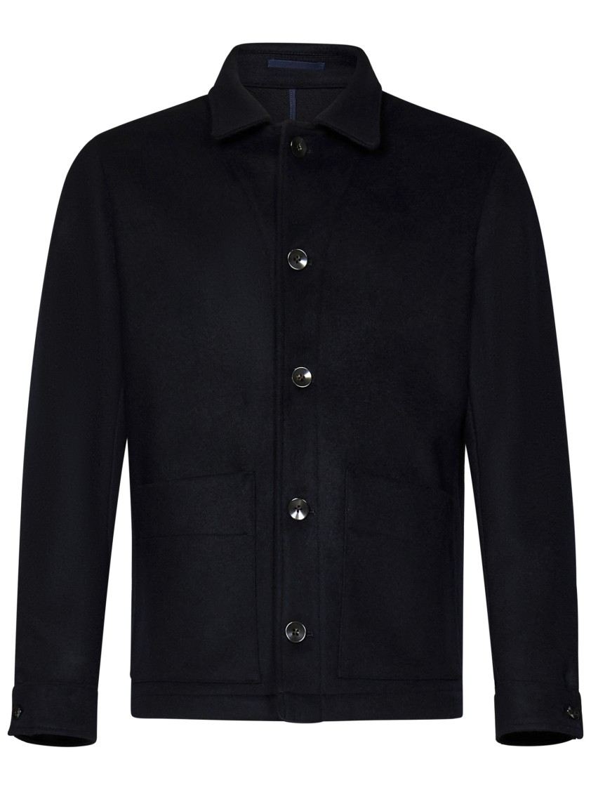 Franzese Collection Timeless Blue Coat In Blue