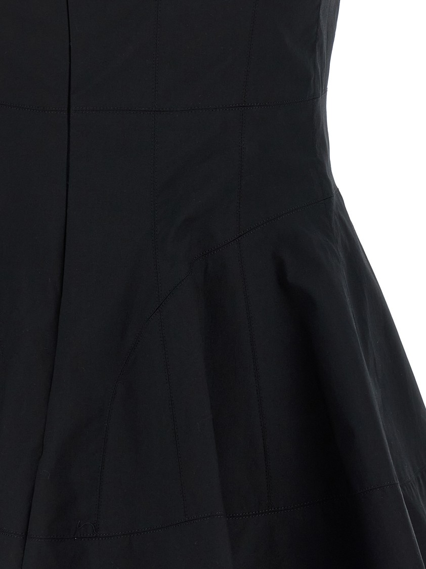 Giovanni Bedin Square-neck Poplin Mini Dress In Black