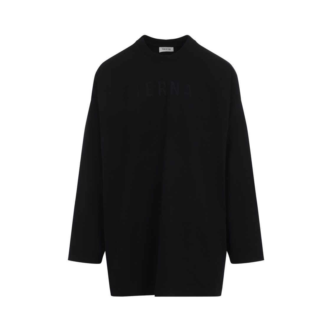 Shop Fear Of God Black Cotton Eternal Long Sleeve Tee