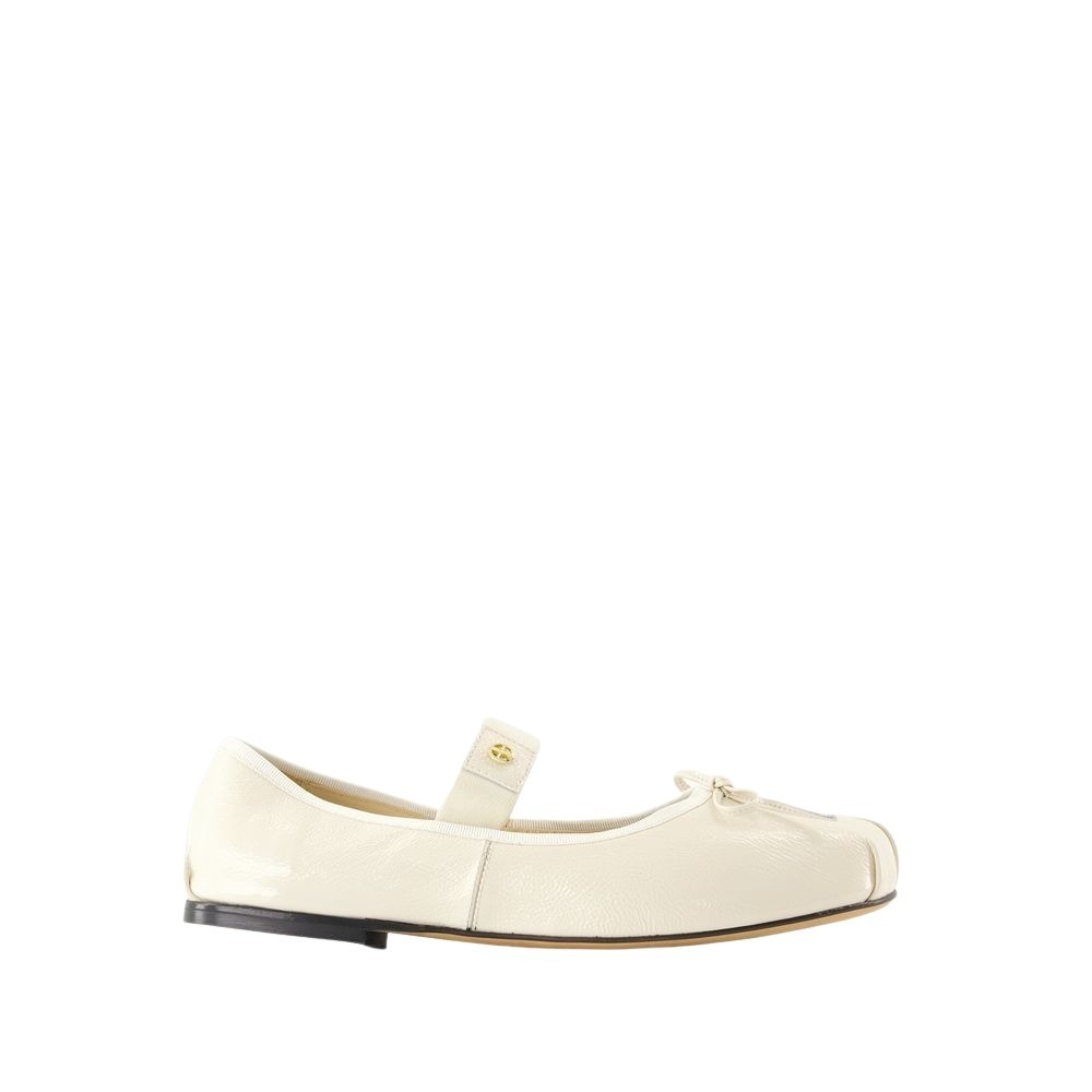 Shop Anine Bing Ballerinas Jolie - Leather - White