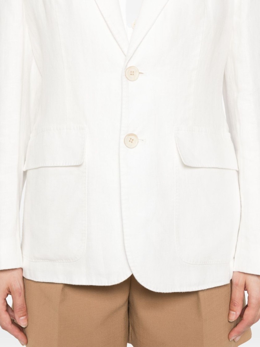 Polo Ralph Lauren Tailored White Linen Blazer With Classic Detailing In White