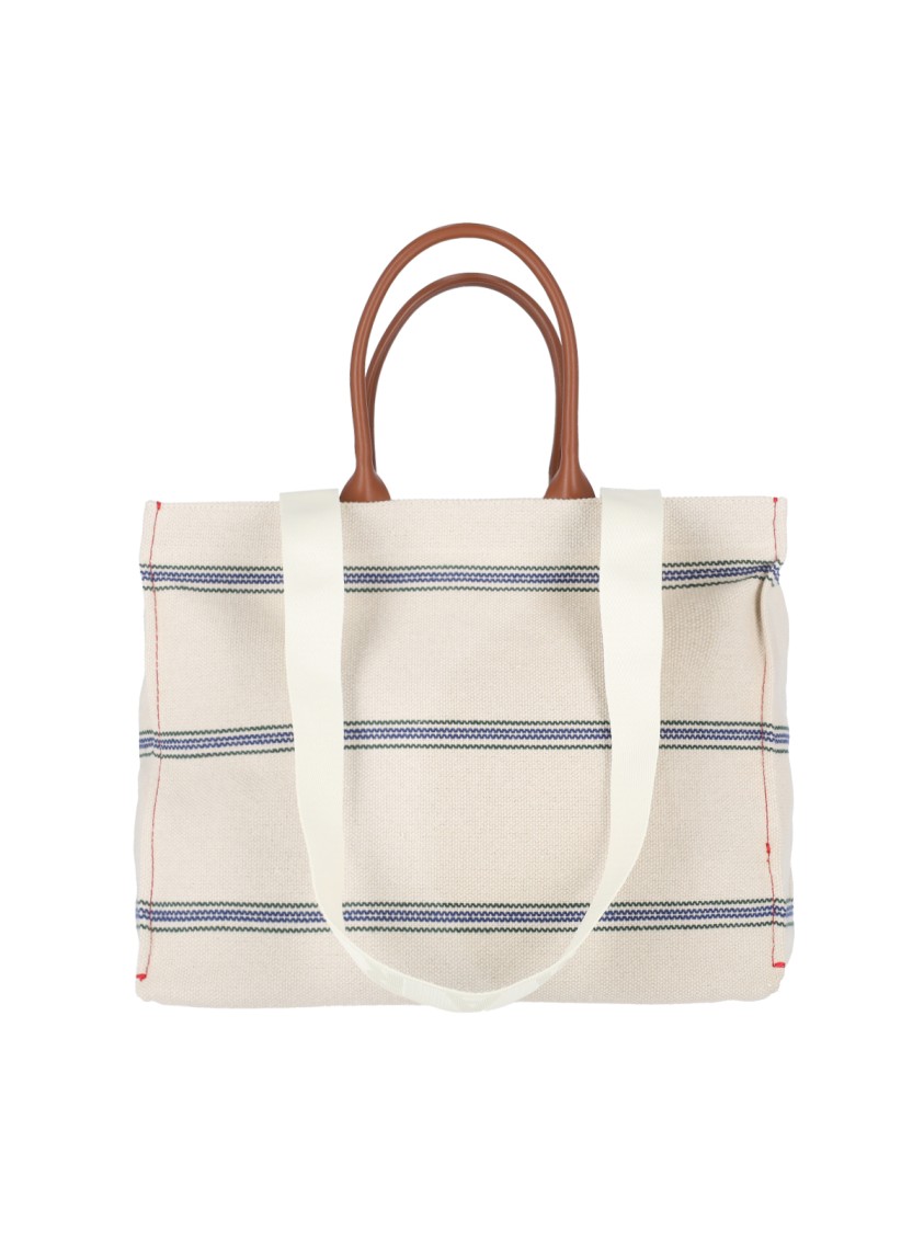 Shop Marni "tote Logo" Bag – White
