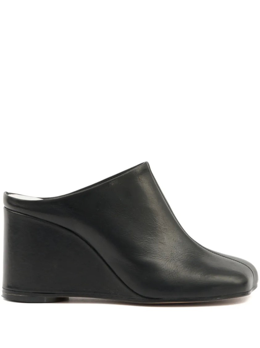 Mm6 Maison Margiela Mm6 By Maison Margiela Leather Mules In Black