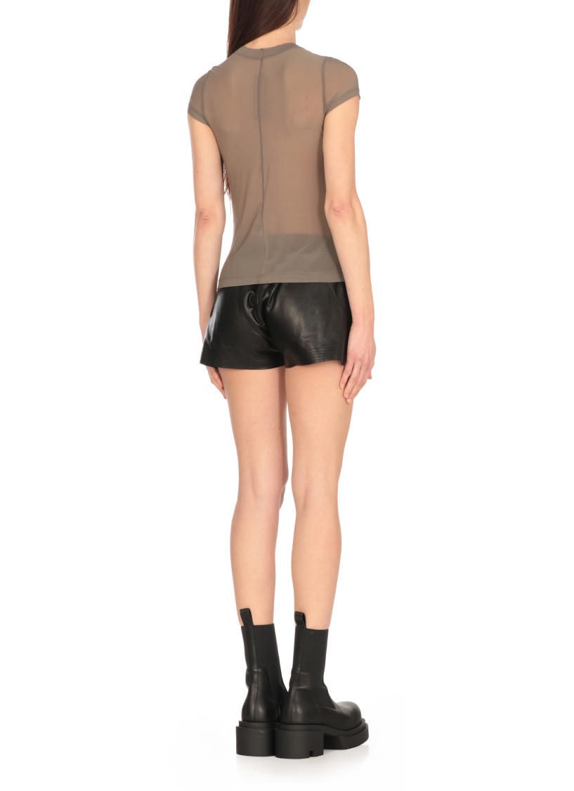Shop Rick Owens Fitted Sheer Grey T-shirt