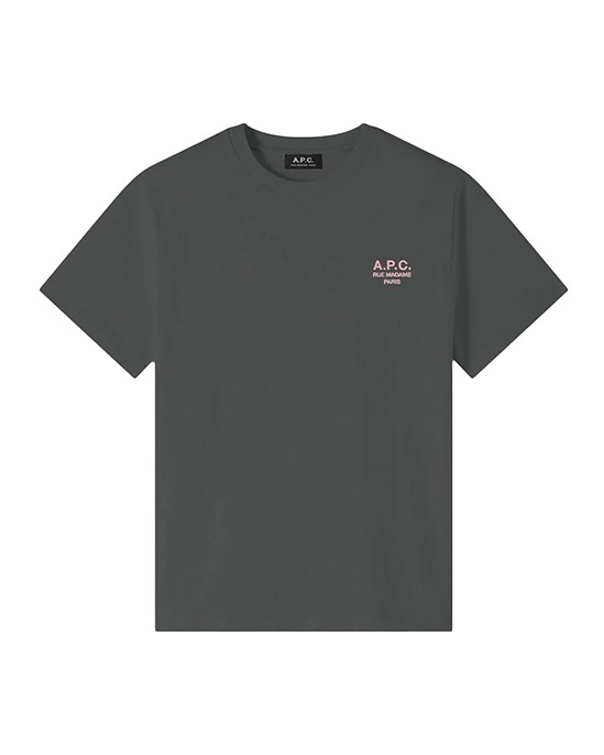 Apc A.p.c. Charcoal Gray Organic Cotton T-shirt