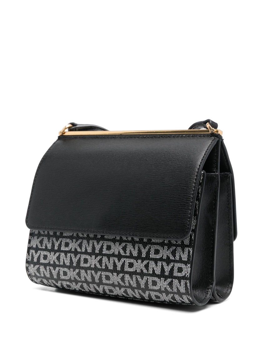 Dkny Mona Flap Crossbody In Black