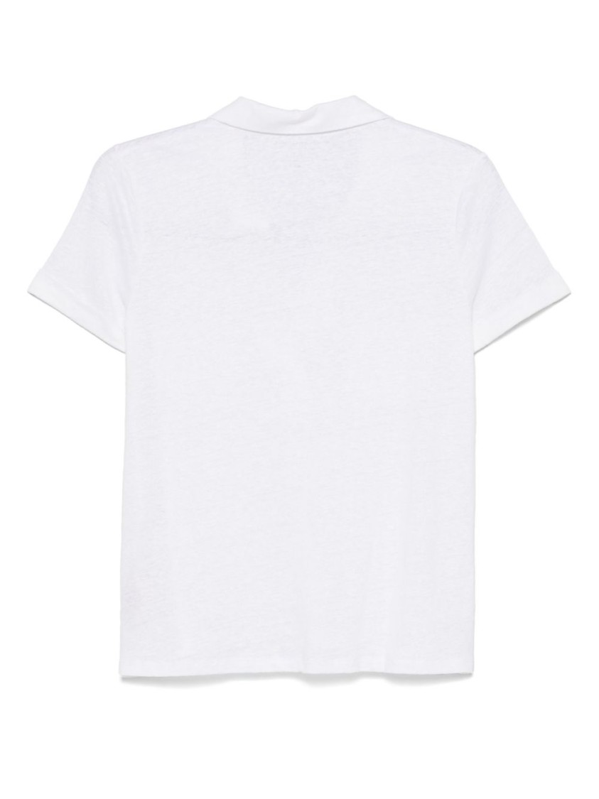 Shop Majestic Filatures Classic Polo T-shirt In Soft Linen Blend