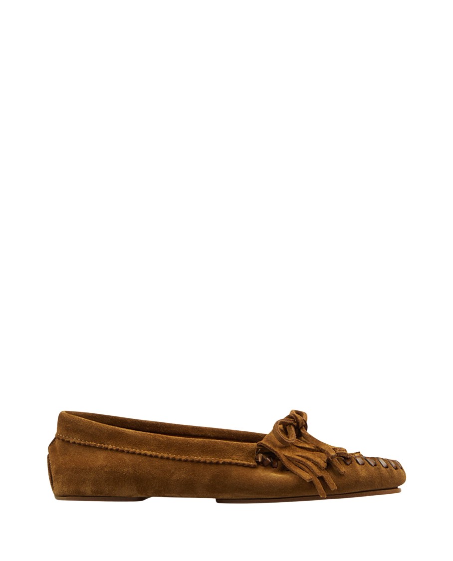 Shop Paris Texas Brown Suede Finish Flats