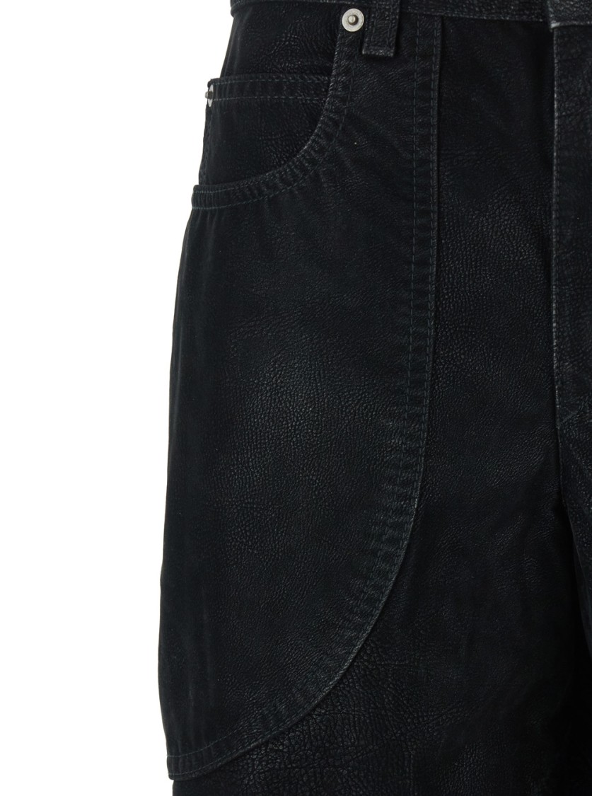 Isabel Marant Étoile Relaxed-fit High Waist Pants With Textured Surface In Black