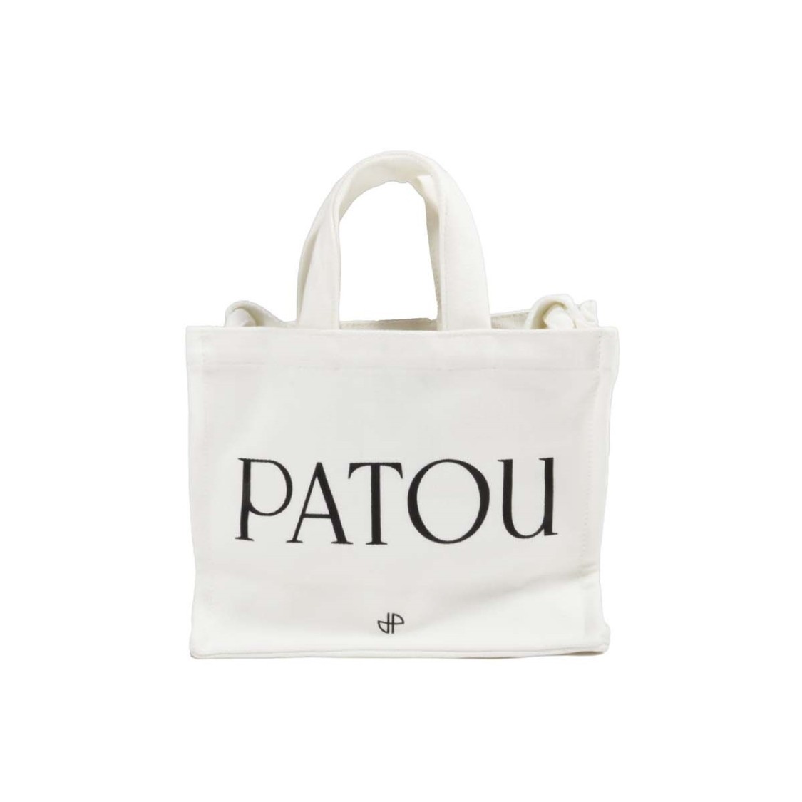 PATOU PATOU CREAM COTTON SMALL TOTE BAG