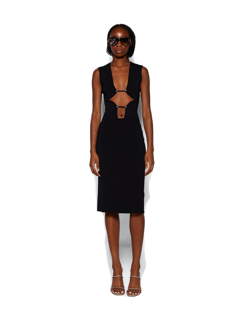 Christopher Esber Bracket Knit Dress In Black