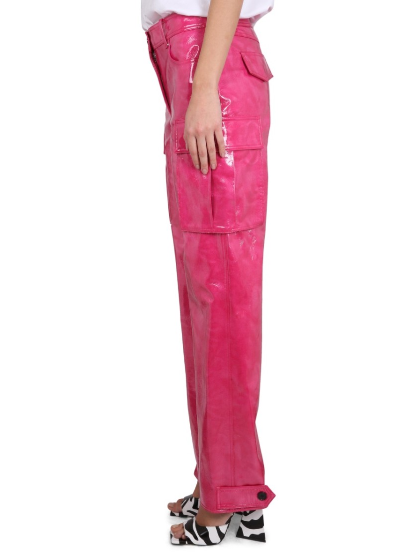Stand Studio Pink Ada Faux-leather Trousers In Pink