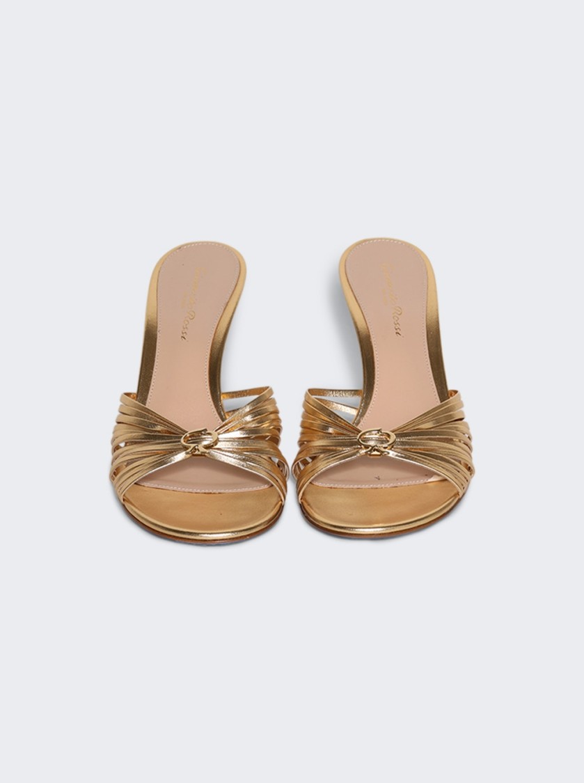 Gianvito Rossi Vyna Sandal Heel Mekong In Gold