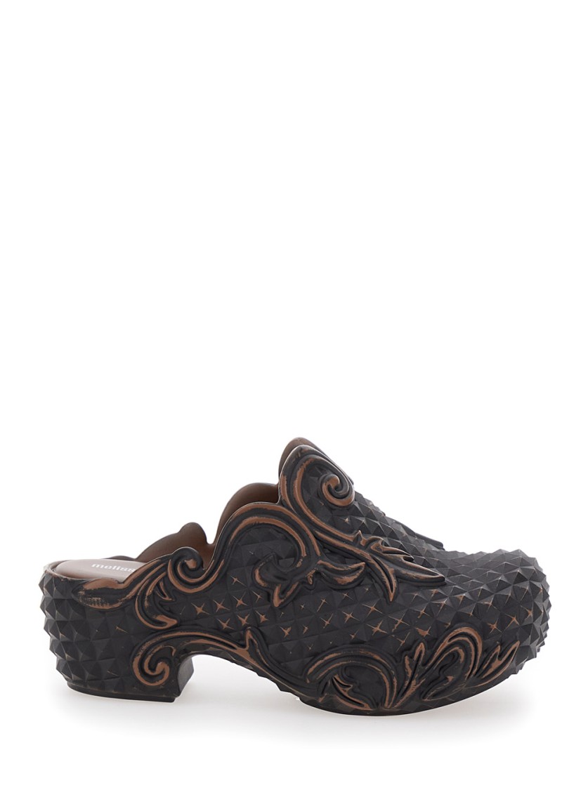 Melissa Black Court Clog