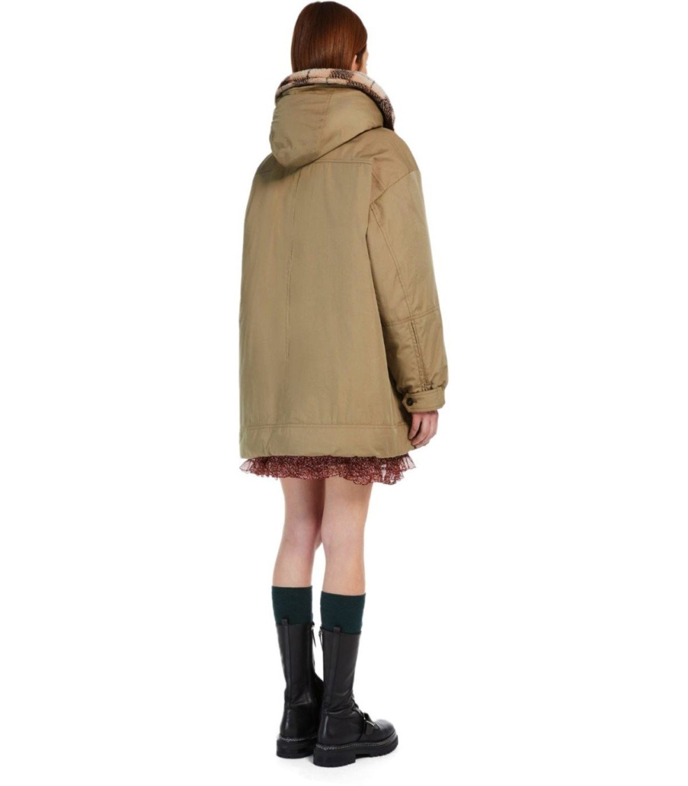 Shop Max Mara Susa Beige Parka In Neutrals