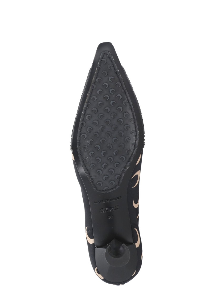 Marine Serre Contrasting Color Moon Pattern Boots