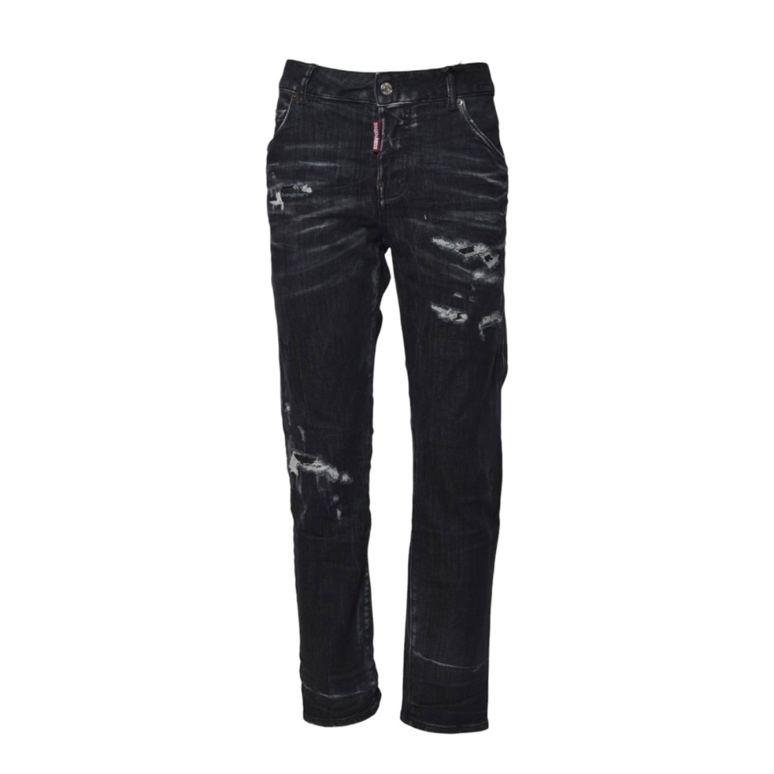 Shop Dsquared2 Destroyed Wash Slim-fit Jeans With Logo Details