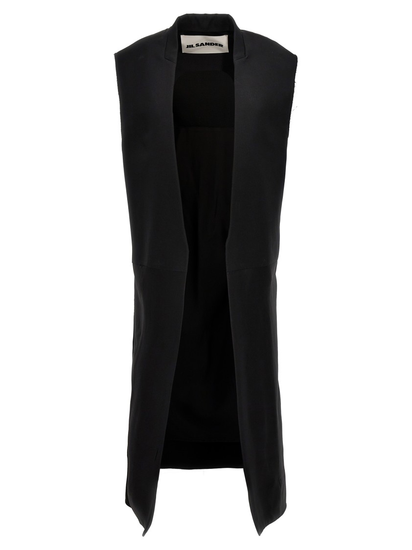 Jil Sander Gilet In Black