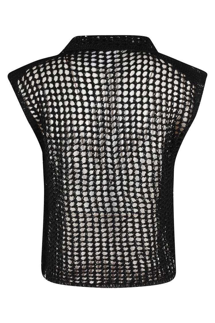 Erika Cavallini V-neck Vest In Black