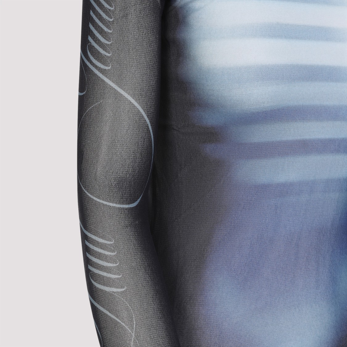 Shop Jean Paul Gaultier Blue Print All Over Le Mâle Top