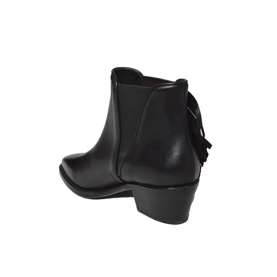 Damy Low-cut Texan-style Ankle Boots With Fringe Detailing