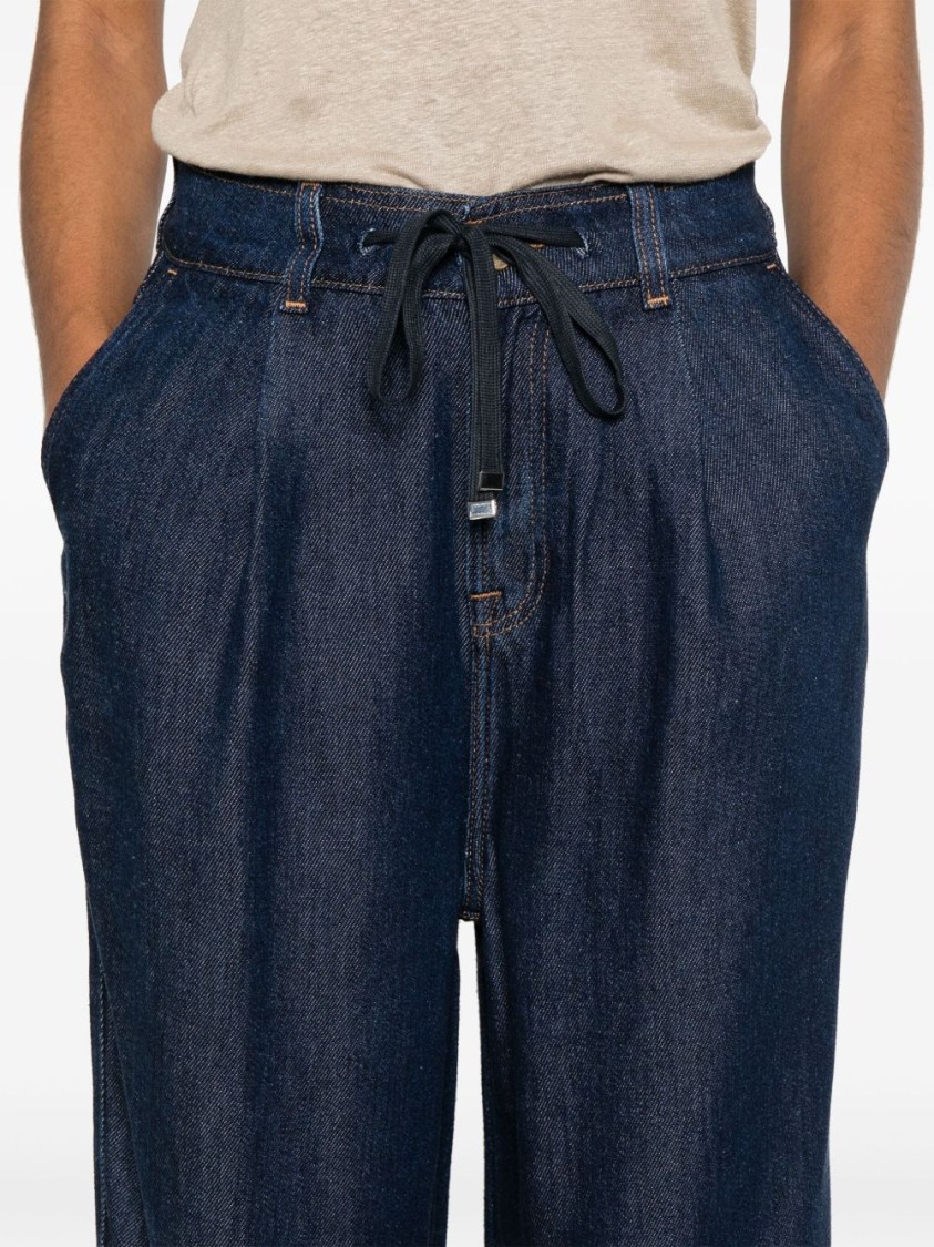 Seven Relaxed Fit Jeans With Concealed Fly And Drawstring Waist