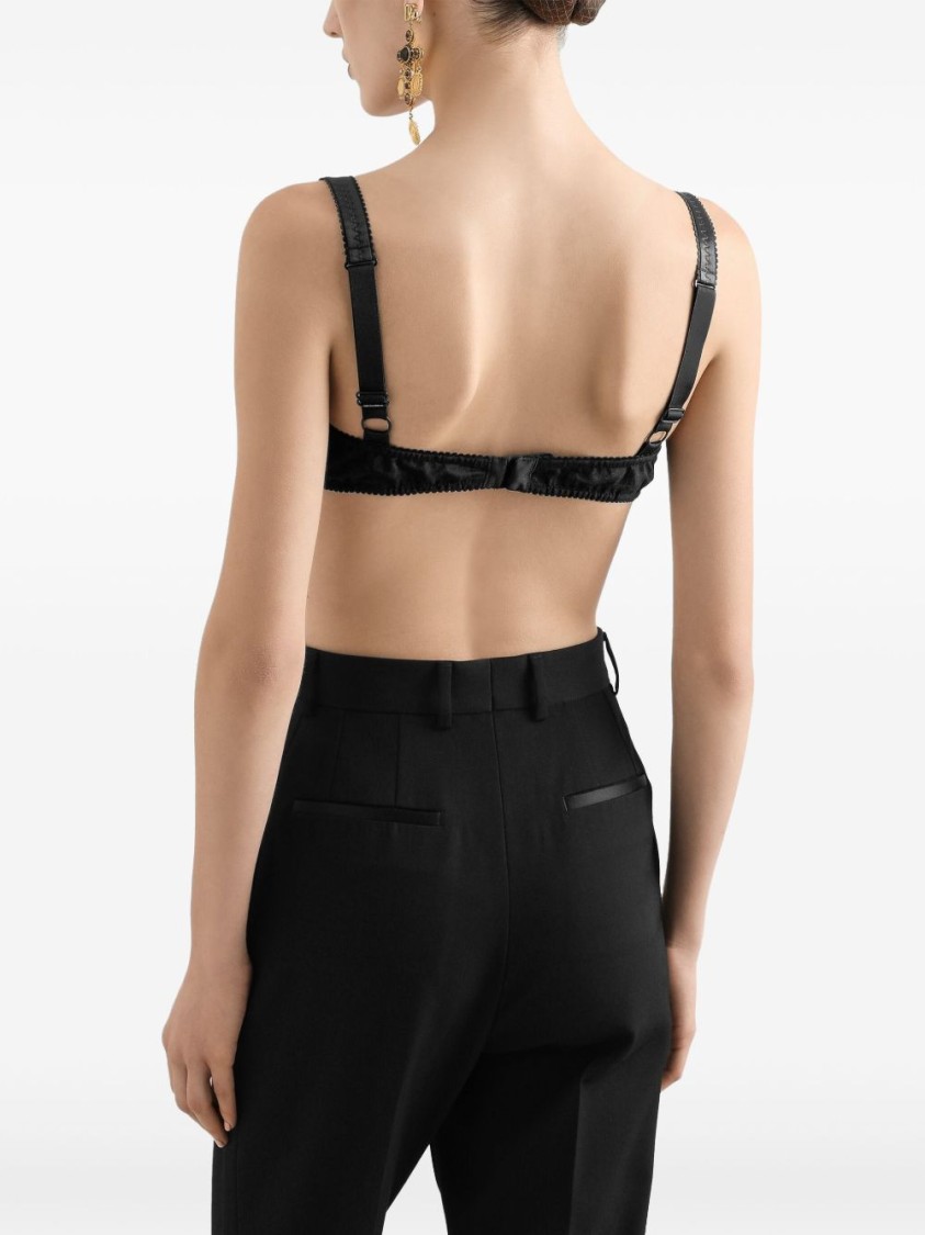 Dolce & Gabbana Lace Balconette Bra In Black