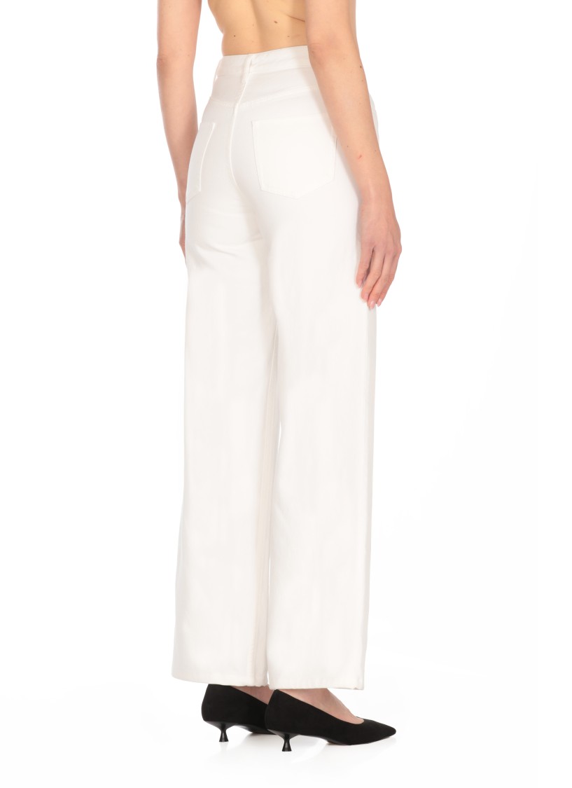 Apc Clinteau High-rise Wide-leg Jeans In White