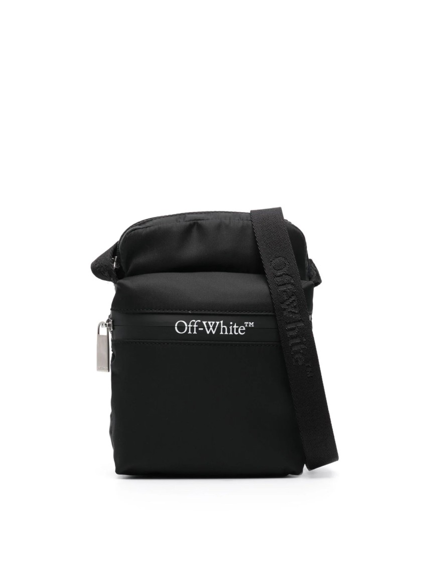 Off-white Outdoor Logo Crossbody Bag In Black