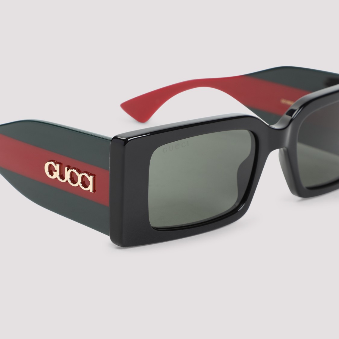 Gucci Grey Rectangular Ladies Sunglasses Gg1860s 003 52 In Black